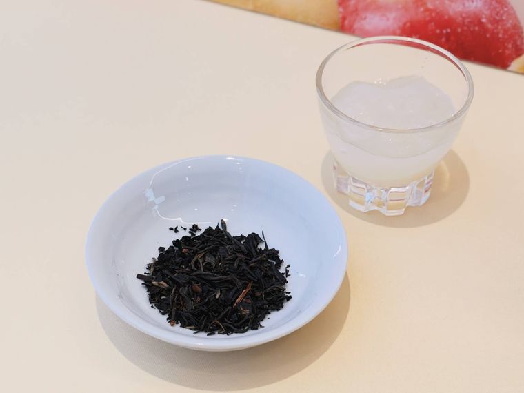 茶葉と梨ゼリー