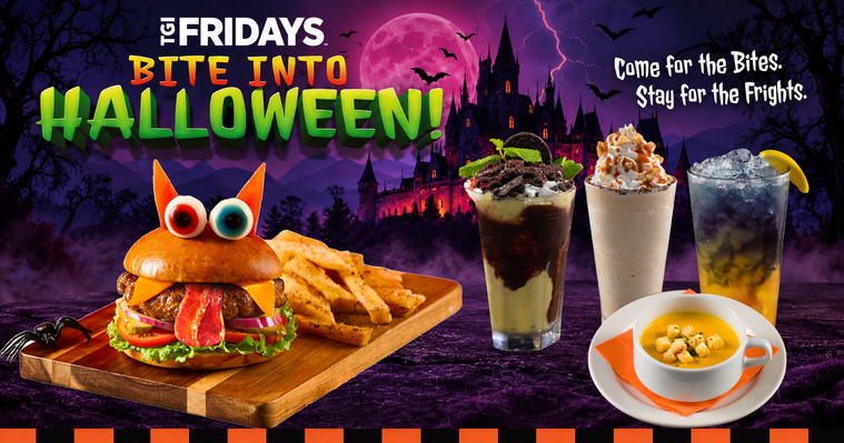 おばけのバーガーとハロウィンドリンクが登場店内まるごとアメリカン・ハロウィン