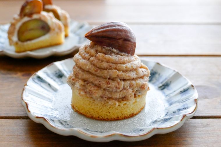 渋皮煮をトッピングした簡単モンブラン