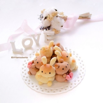 かわいすぎて悶絶!?「うさぎとクマのちぎりパン」のレシピ