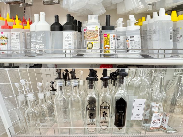 ダイソーのオイルボトル売り場