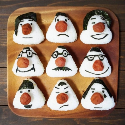 インスタで見つけた!チエさんの作る「顔おにぎり」がかわいすぎる
