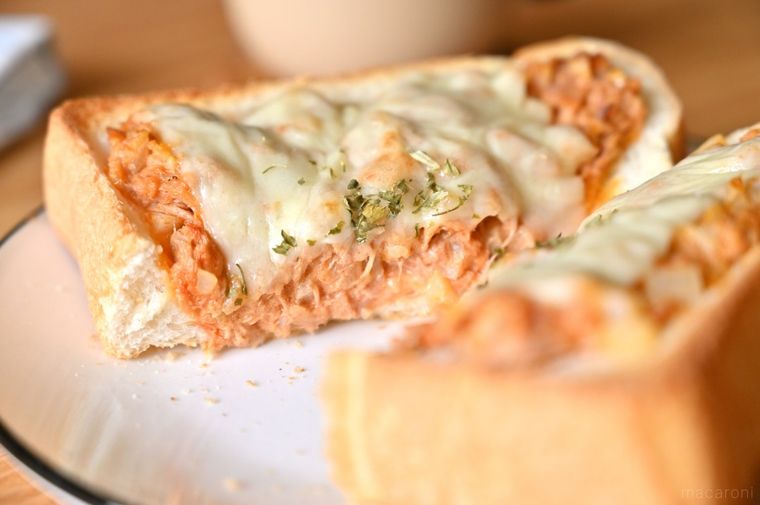 ツナチーズトーストの断面