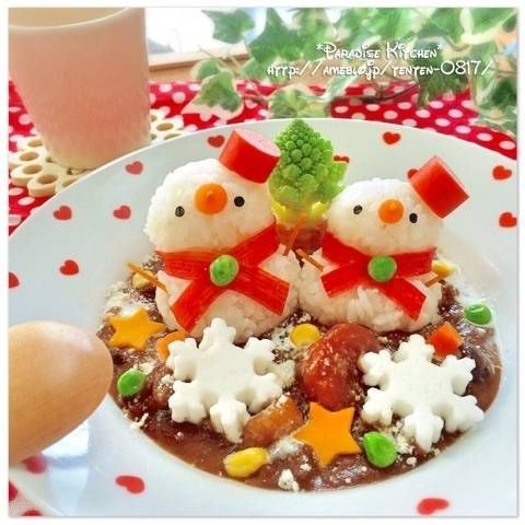 簡単なのにかわいすぎ♪「雪だるまおにぎり」でお弁当を冬仕様に変身!の画像