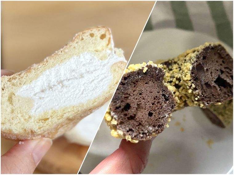 冷凍したミスタードーナツのドーナツ2種