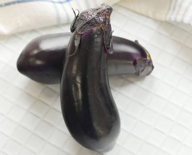 2つ並んだなす