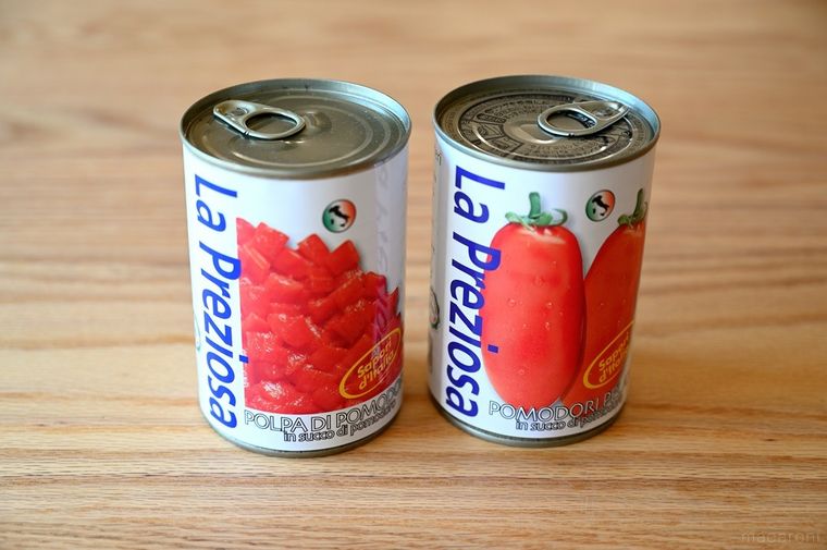 カルディ「ラ・プレッツィオーザ トマト缶」のホールとダイス
