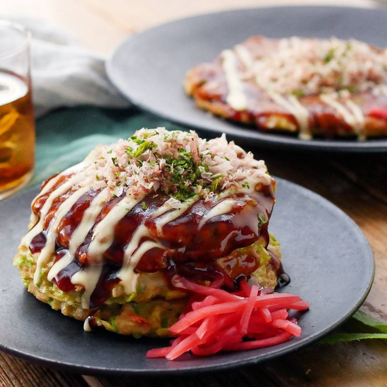グルテンフリーオートミールお好み焼き