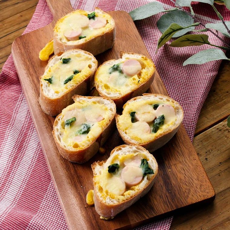 フランスパンで簡単キッシュパン