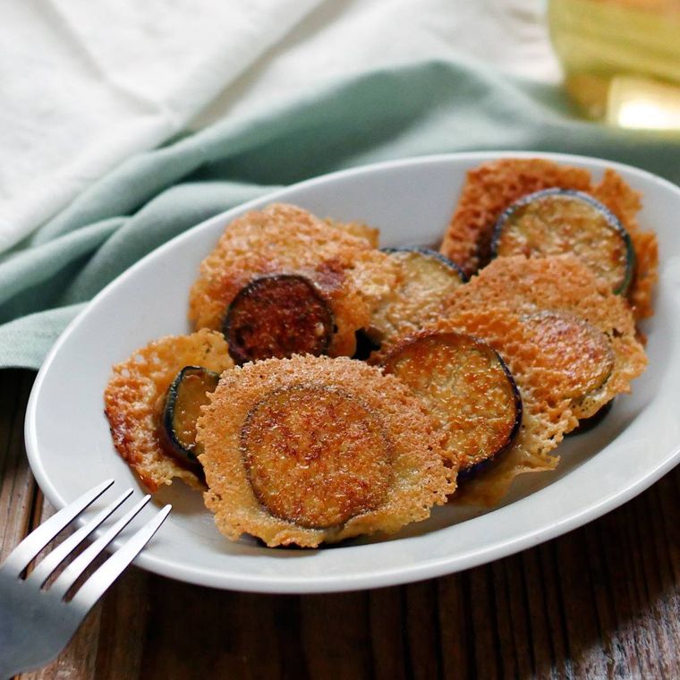 食材2つで パリパリチーズみそなす