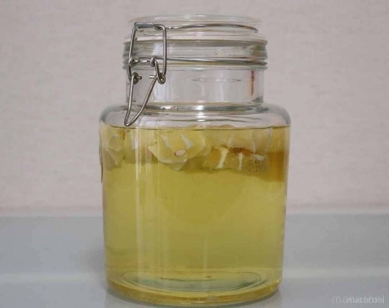 保存瓶に入ったレモン酒