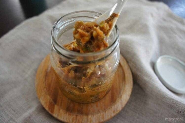 ねぎみそを入れた小瓶