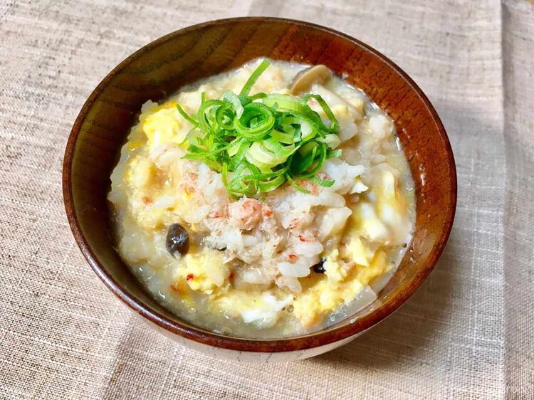 基本 かに缶で作る かに雑炊 のレシピ 冷やご飯でも Macaroni