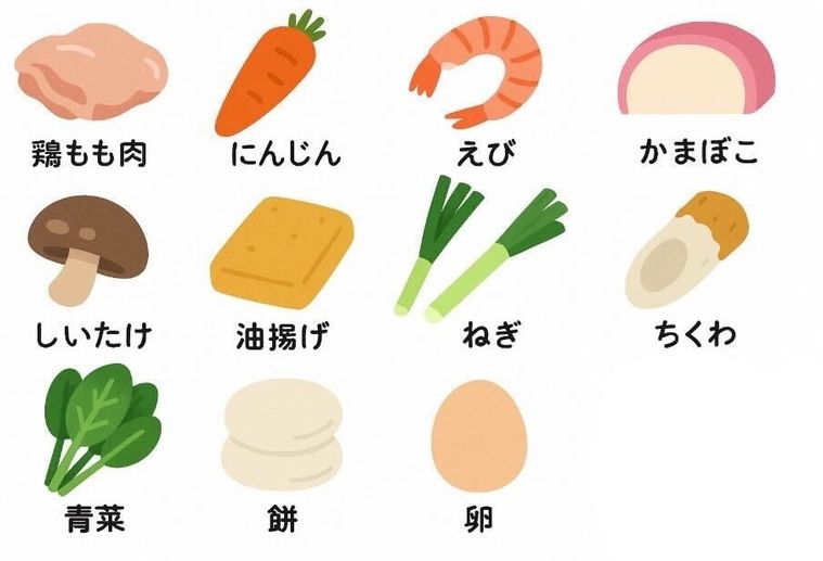 具材のイラスト集合