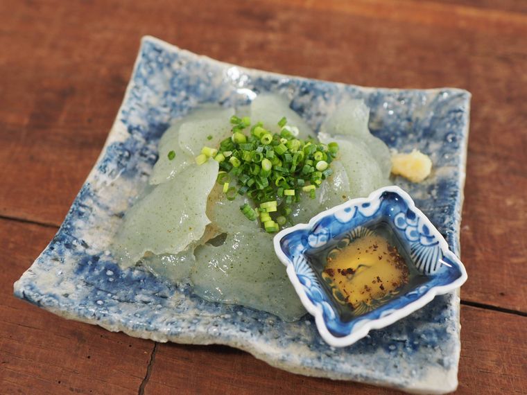 刺身こんにゃくのレバ刺し風