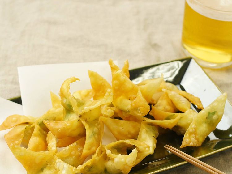 パリパリおつまみ クリームチーズと大葉の包み揚げ Macaroni