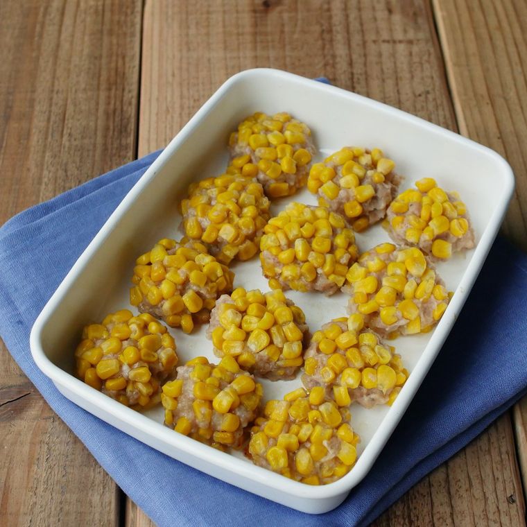 作り置きレンチン皮いらずぷちぷちコーンしゅうまい