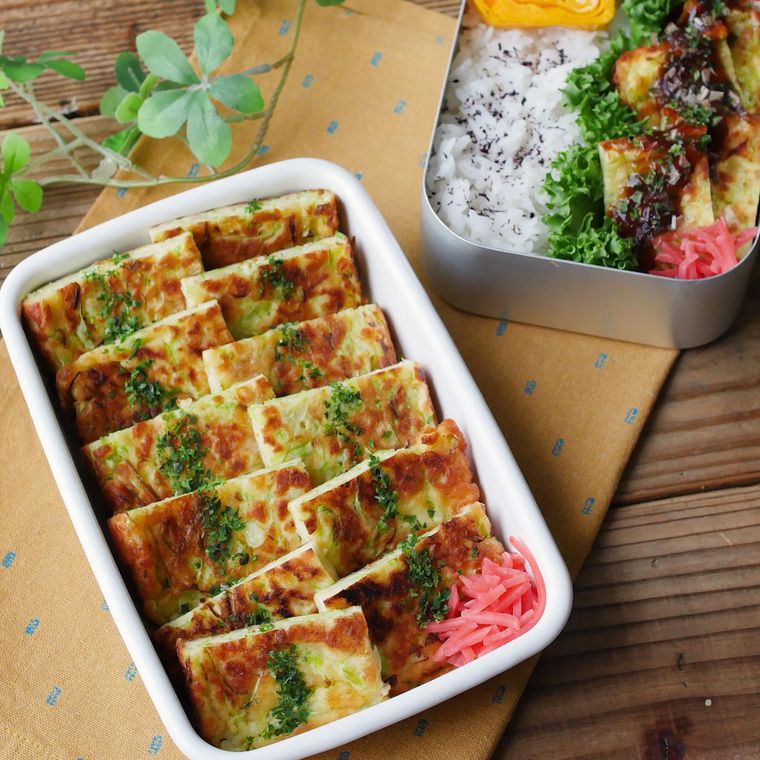 作り置きしっとりふわふわ。はんぺんお好み焼き