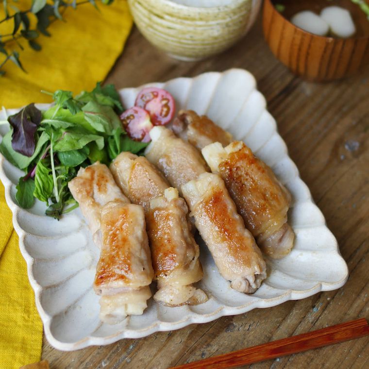 10. 肉巻き長芋の梅みそ焼き