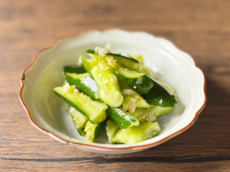 きゅうりのねぎ塩だれ和え