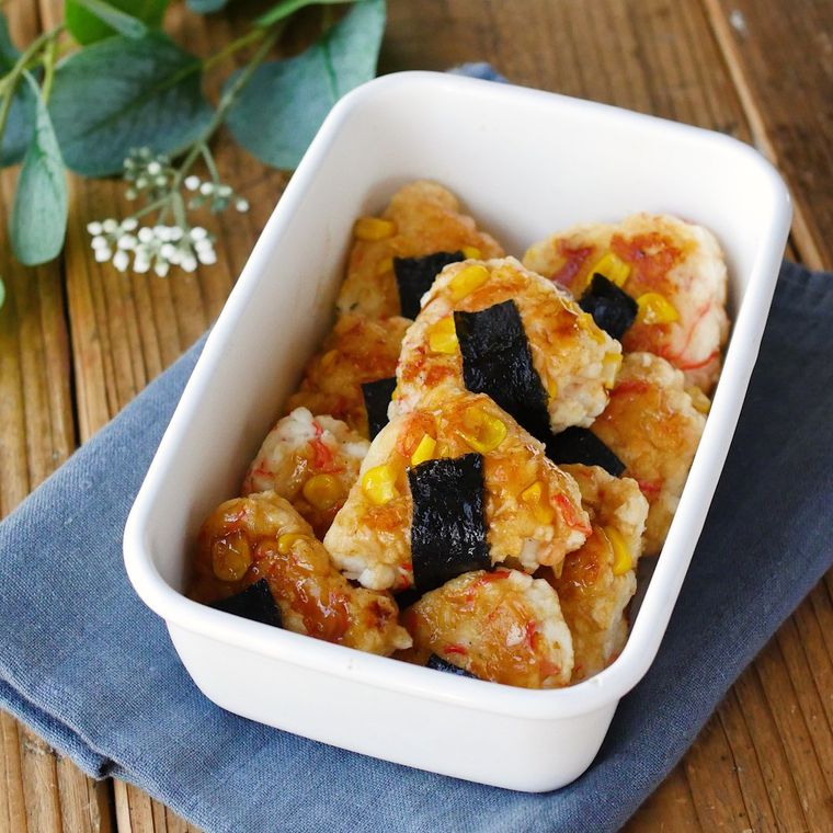 はんぺんのコーンバター焼き