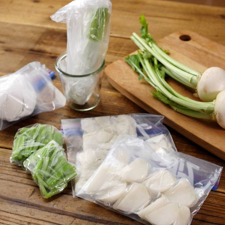 保存袋に入ったかぶ