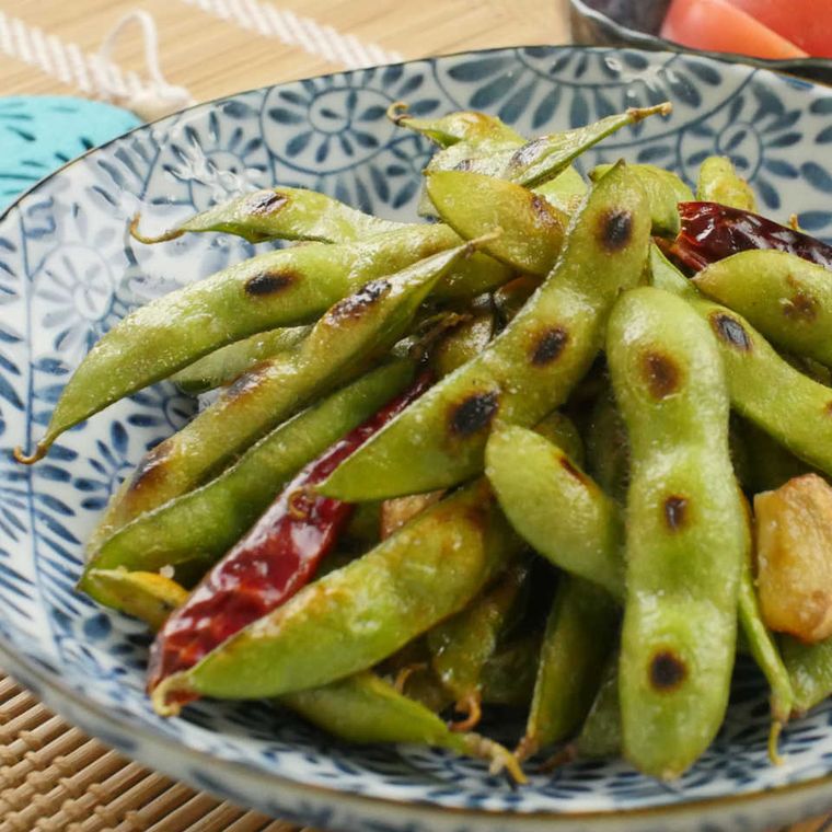 2. 手が止まらない。ペペロンチーノ風焼き枝豆