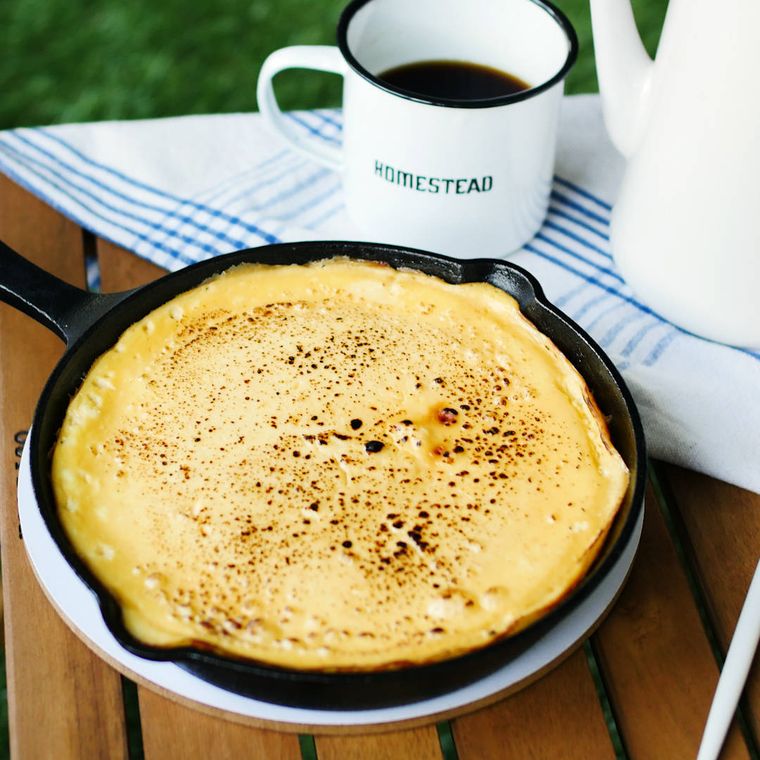 フタ付きのスキレットで簡単に作れるチーズケーキ