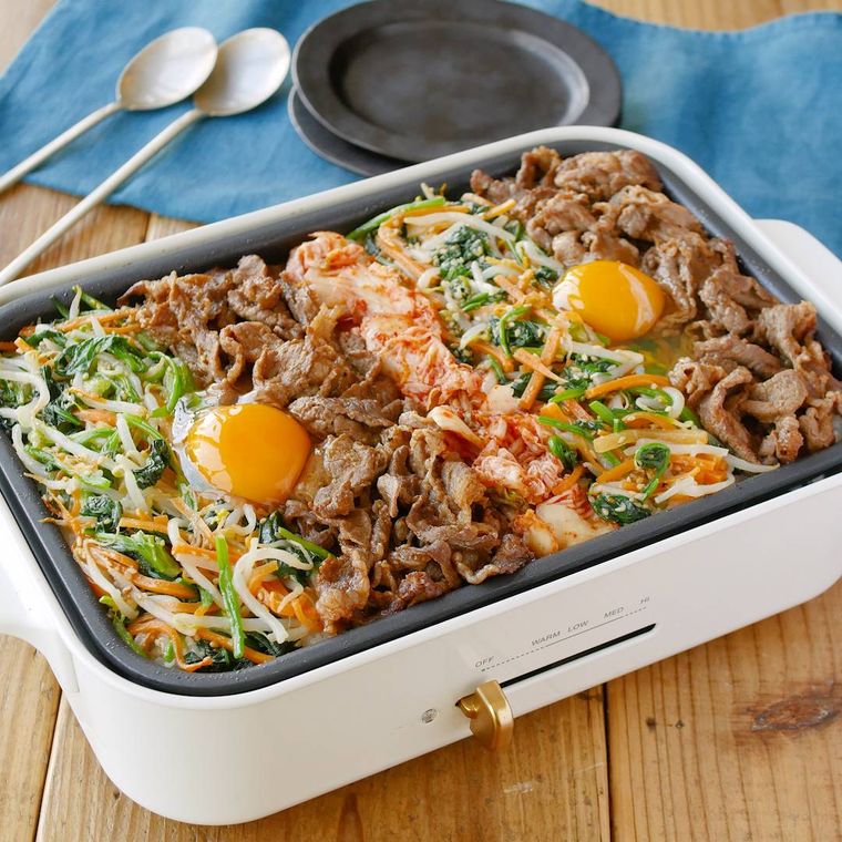 ホットプレートで作ったビビンバ