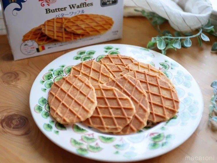 業務スーパーバターワッフルのパッケージと中身