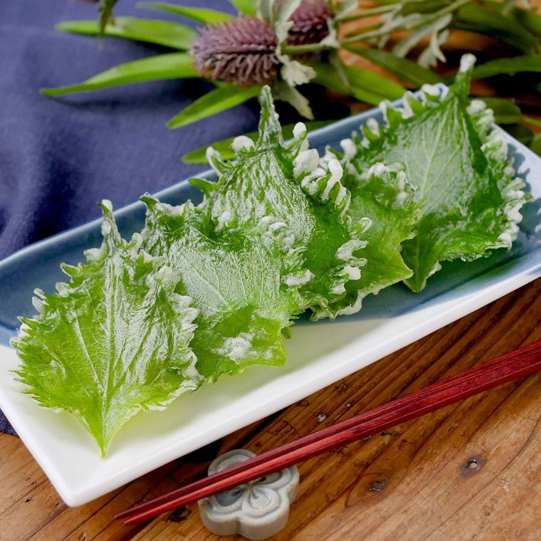 天ぷら粉は使わない大葉の天ぷら