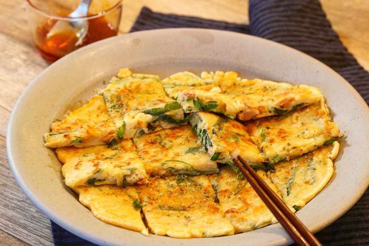 ツナとニラのチヂミ