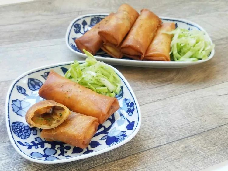 なすとチーズの春巻き