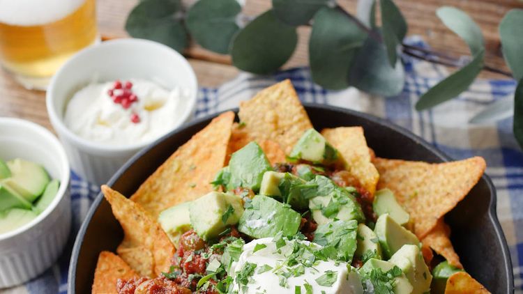 レンジで作る スパイシーチリビーンズナチョス Macaroni