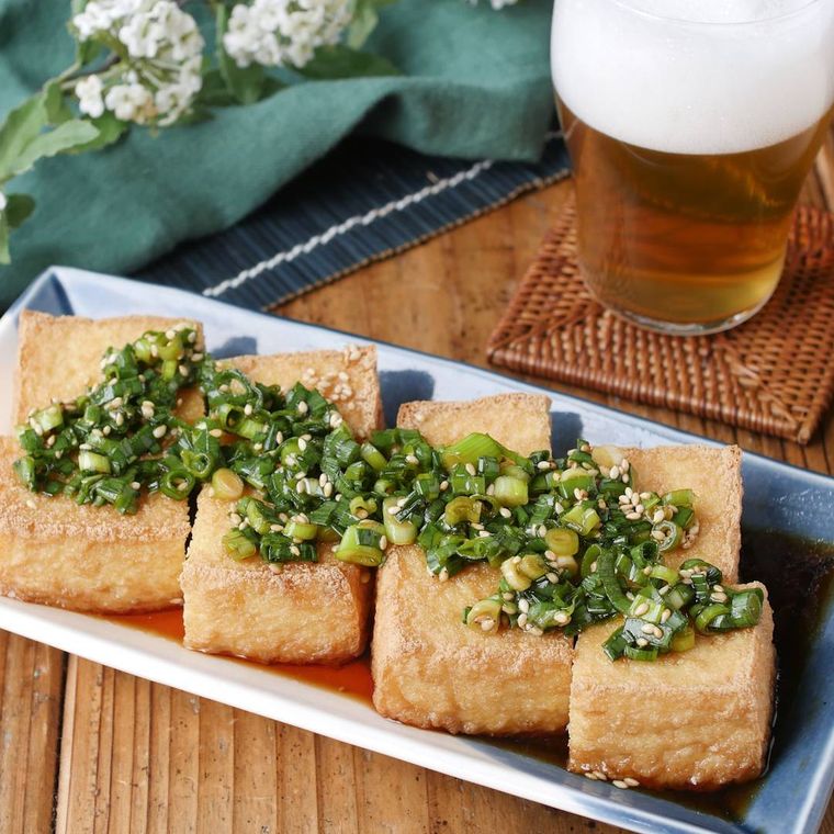 厚揚げのネギポン酢がけ