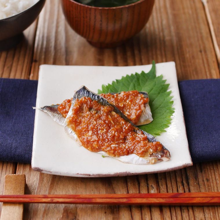 3. あじのネギ味噌焼き