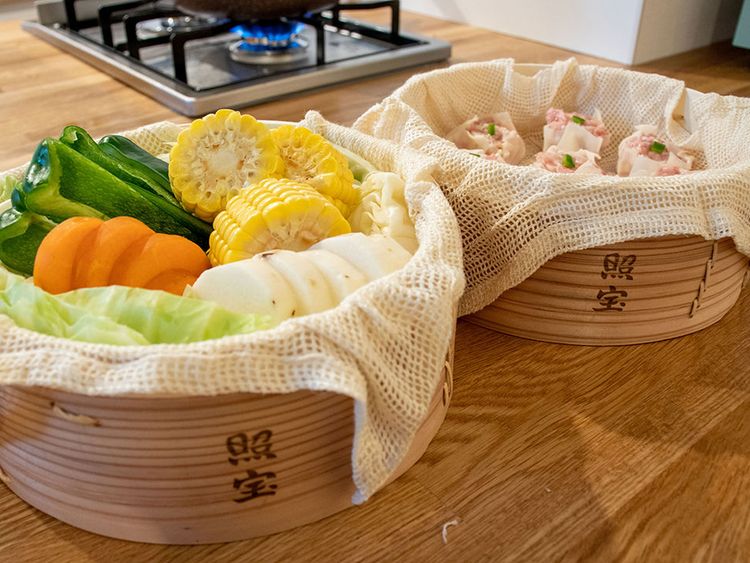 照宝 杉せいろ 二段 蒸し板セット24cm | 中華街 照宝｜せいろ