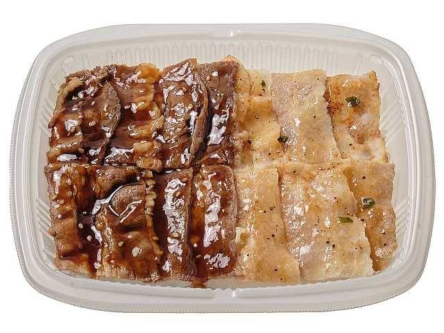 熟成だれの牛カルビねぎ塩豚カルビ弁当