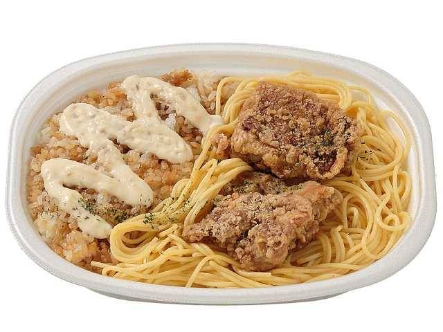 背脂にんにくマヨ 唐揚げペペロンチーノ