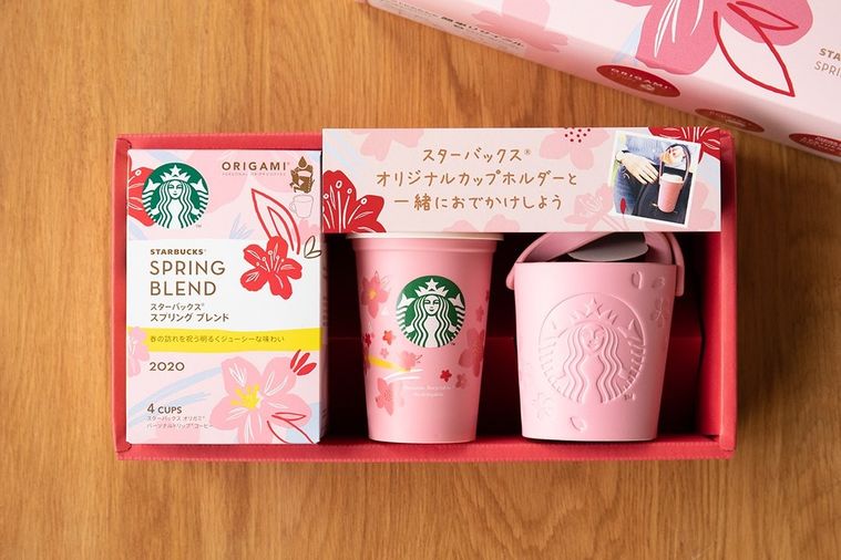 スターバックス カップホルダー ピンク チアギフト サクラ スプリングブレンド