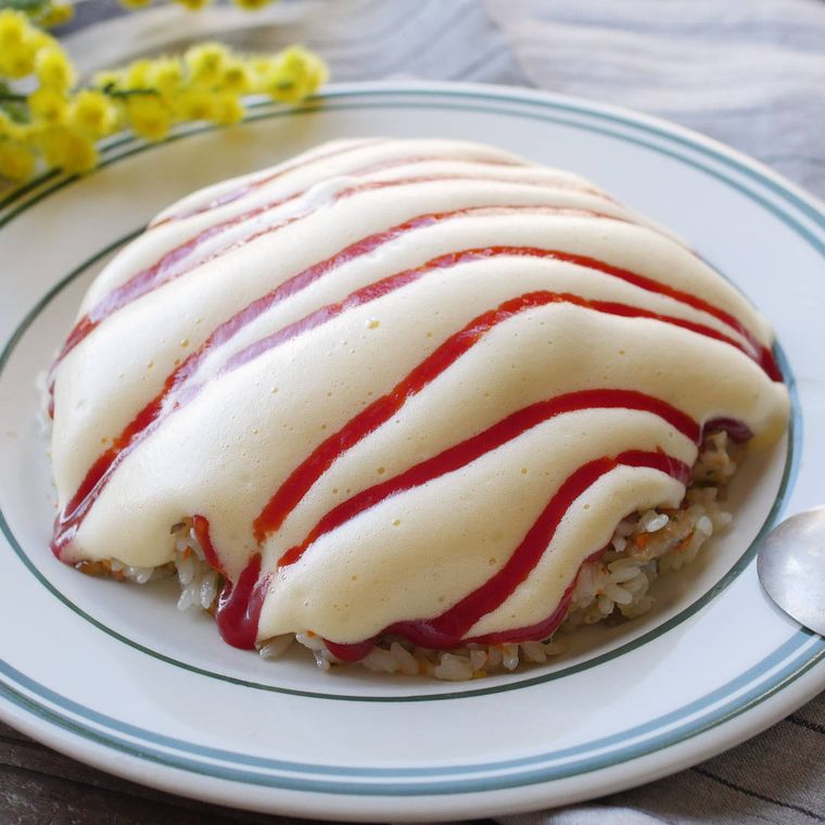 スフレタイプのオムレツ