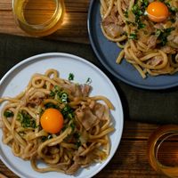 【作り方】こってり。豚バラ肉の混ぜうどん