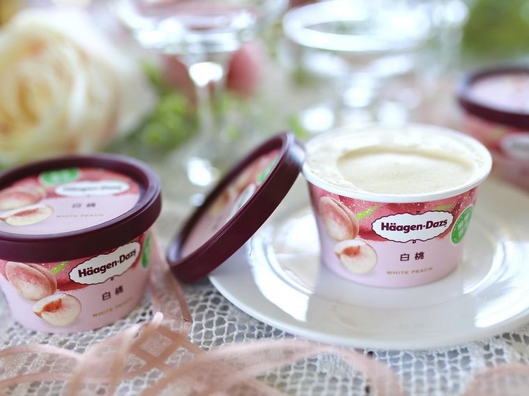 芳醇な白桃とまろやかなミルクの味わい。ハーゲンダッツに「白桃」が新登場!の画像