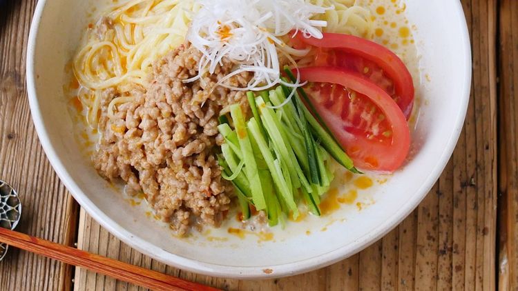 簡単アレンジ 担々麺風冷やし中華 Macaroni