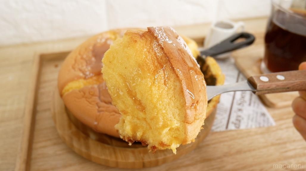 たまごソムリエ直伝!卵とHMで「ふわふわカステラパンケーキ」のレシピの画像
