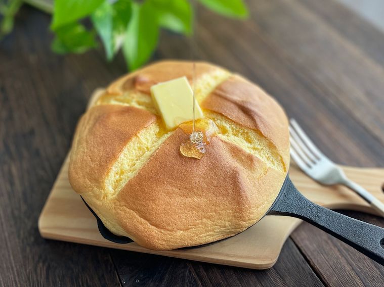 ダイソースキレットで作ったパンケーキ