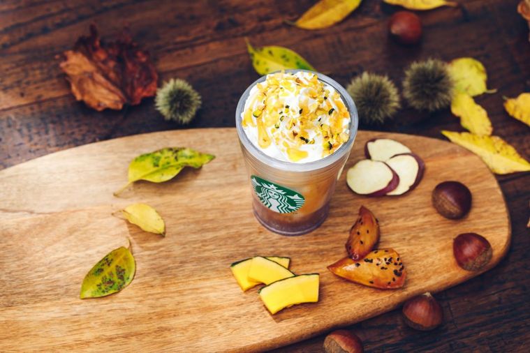 スタバの新作飲んでみた!オータム スイート ポテト フラペチーノ®は芋栗かぼちゃチップがおいしさの鍵の画像
