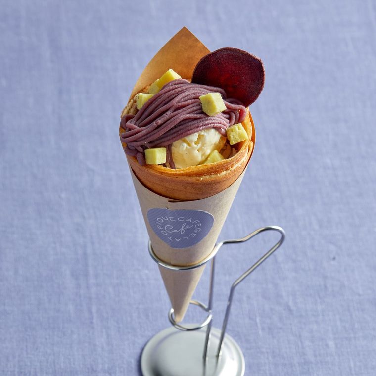 「ジェラートピケカフェ」から紫芋のモンブランクレープが登場!秋限定スイーツをお見逃しなく♪の画像