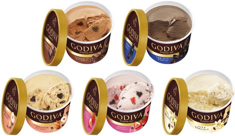 ゴディバの新作カップアイス!チョコが楽しめる5種が登場の画像