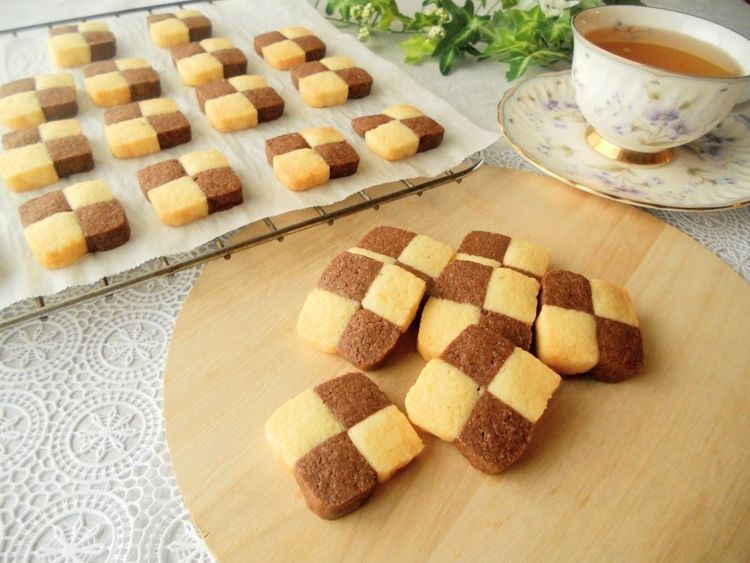 模様がキュート 市松模様のアイスボックスクッキー の作り方 Macaroni